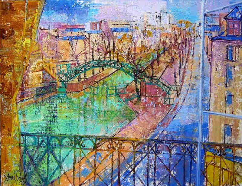 Vue sur le  canal St-martin par Aim&eacute; Venel