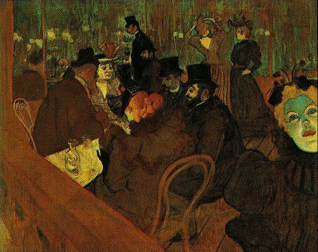 Tabl&eacute;e au  Moulin Rouge  par Toulouse lautrec