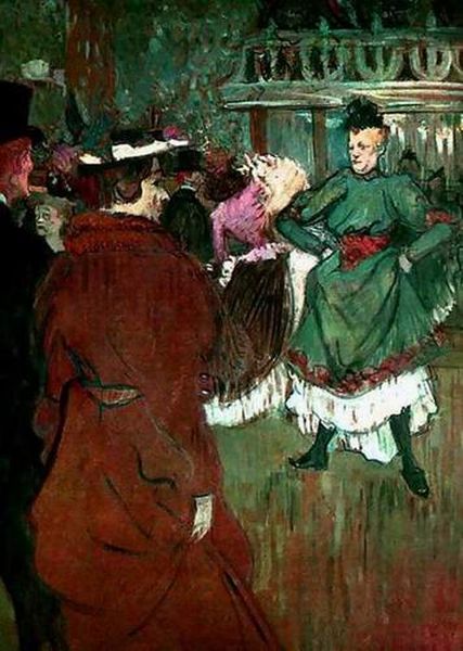Quadrille  au Moulin Rouge  par Toulouse Lautrec  