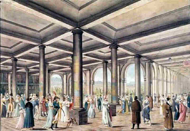 Arcades du Palais Royal de Paris  sous le  1er empire