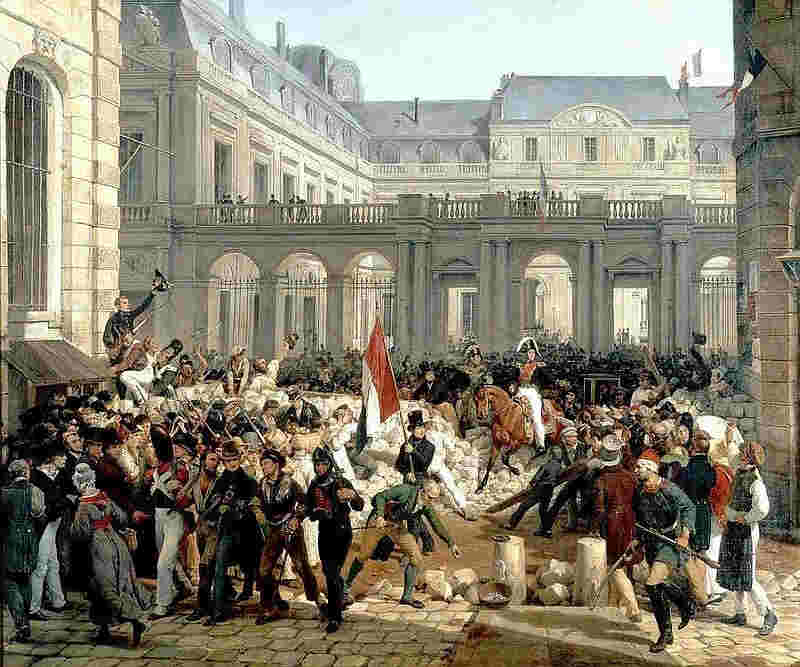 Louis-Philippe  quitte le Palais Royal par Horace Vernet