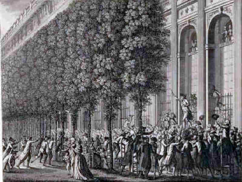 Camille Desmoulin au Palais Royal en  1789