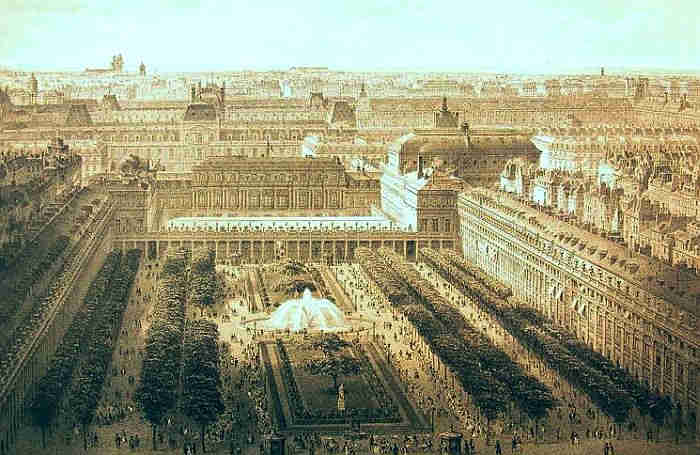 Le jardin du Palais Royal au 19e si&egrave;cle