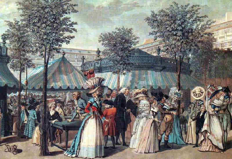 Promenade dans les Jardins du Palais Royal par Philibert Debucourt