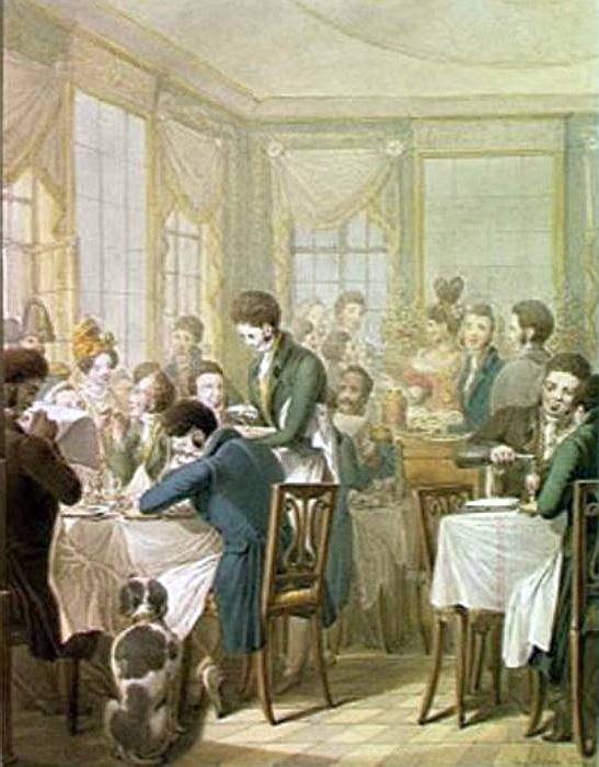 Restaurant au Palais Royal &agrave; Paris  par Georges Emmanuel Opitz