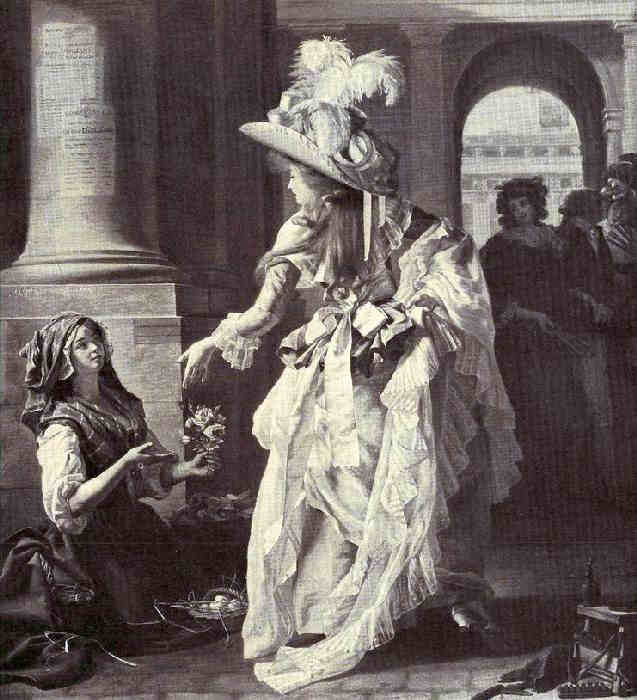 Vendeuse d'oeufs &agrave; l'entr&eacute;e du Palais ROyal &agrave; Paris