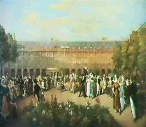promenade dans les jardins du Palais Royal  par Georg Emmanuel Opitz