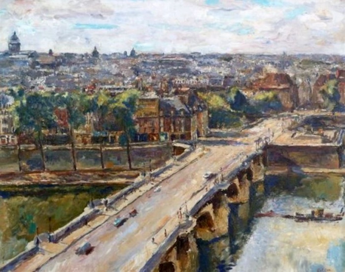 Pont Neuf et Samaritaine la nuit par Albert Marquet