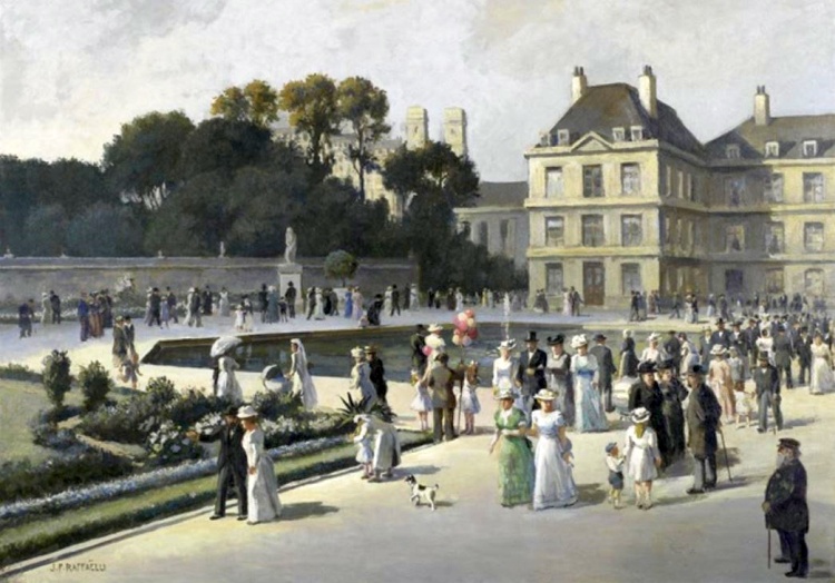 Jardin du Luxembourg par Jean-Fran&ccedil;ois Raffaelli