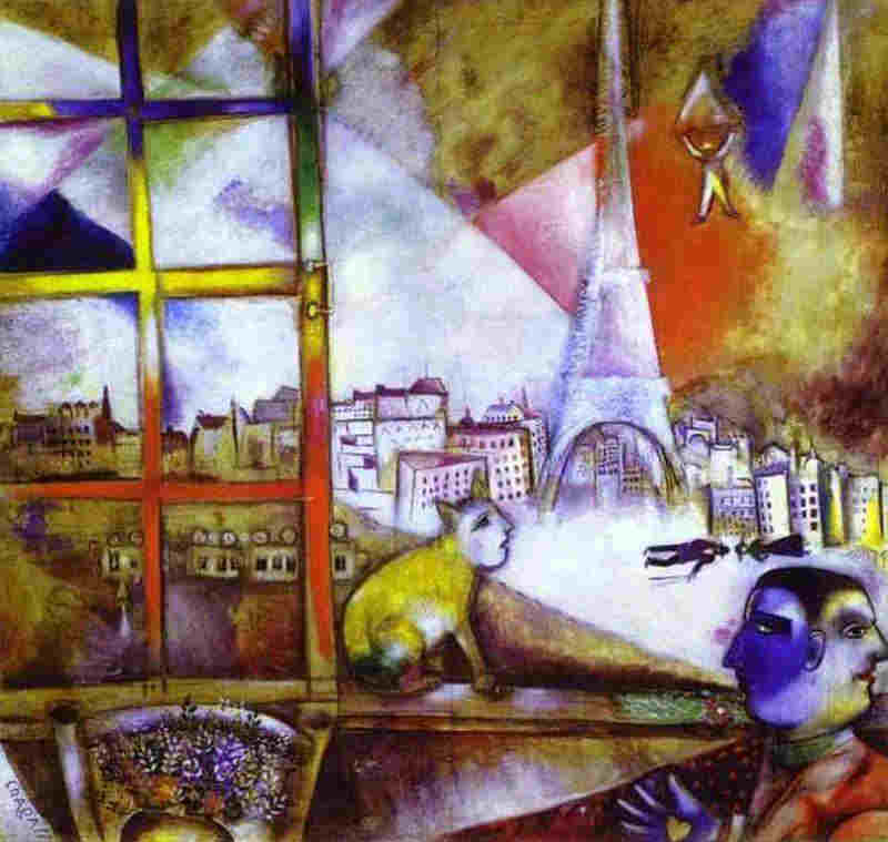 Paris, &agrave; travers la fen&ecirc;tre par Marc Chagall